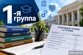 1 группа -Проходные баллы 2026-2027