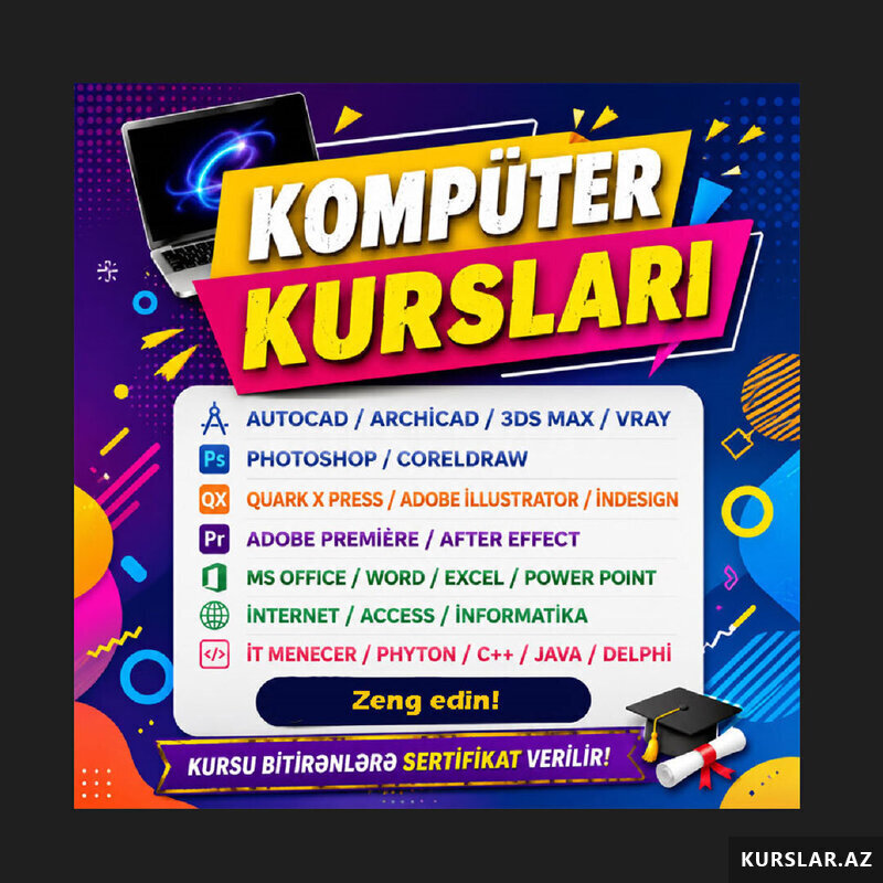 Kompüter dizayn montaj kursları Kompüter dizayn montaj kursları