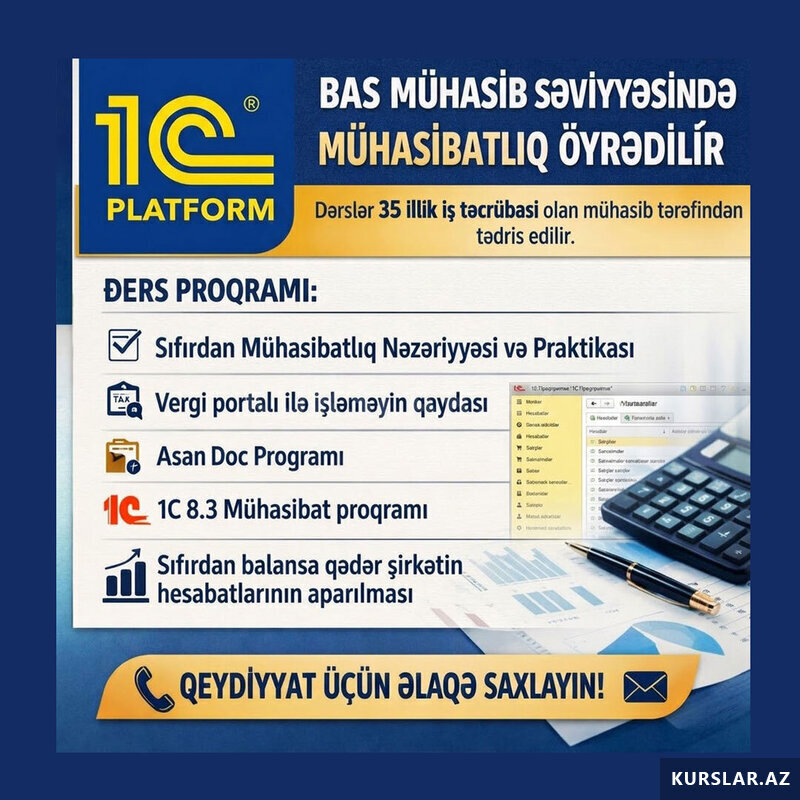 Milli Mühasibatlıq Vergi 1c 8.3 dərsləri fərdi Milli Mühasibatlıq Vergi 1c 8.3 dərsləri fərdi