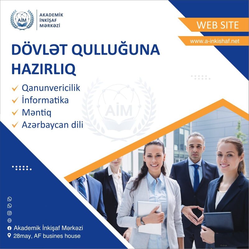 Dövlət qulluğuna hazırlıq dərsləri Dövlət qulluğuna hazırlıq dərsləri