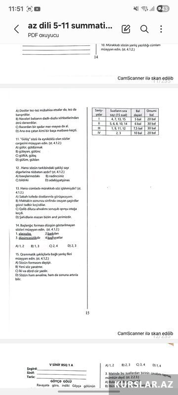 Azərbaycan dili dərs kursu Azərbaycan dili dərs kursu