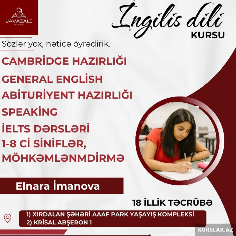 Peşəkar İngilis dili dərsləri Peşəkar İngilis dili dərsləri