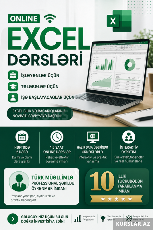 İşləyənlər və işə başlayacaqlar üçün Excel - Online İşləyənlər və işə başlayacaqlar üçün Excel - Online