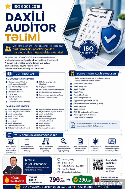 Iso 9001:2015 Keyfiyyət İdarəetmə Sistemi və Daxili Audit Iso 9001:2015 Keyfiyyət İdarəetmə Sistemi və Daxili Audit