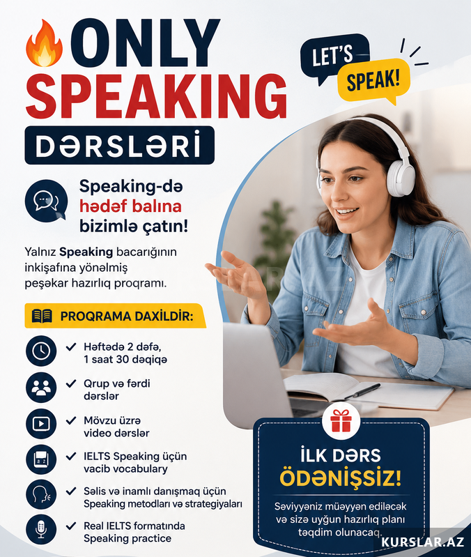General Ingilis/ielts/only speaking dərsleri General Ingilis/ielts/only speaking dərsleri