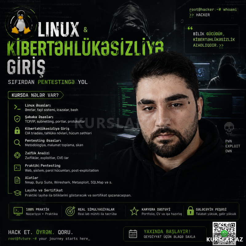 Linux və Kiber təhlükəsizlik kursu Linux və Kiber təhlükəsizlik kursu