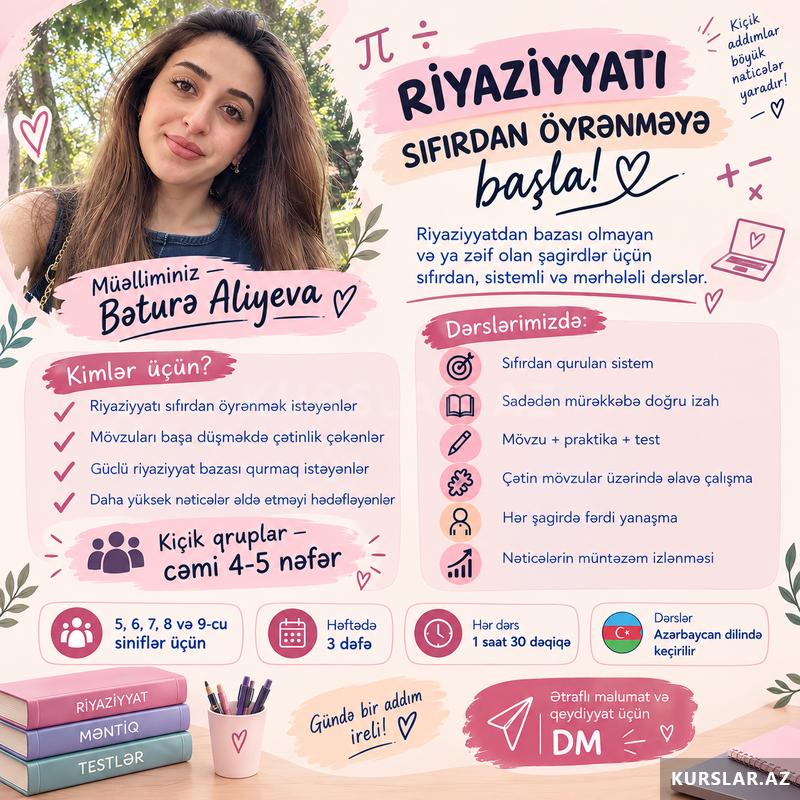 5-11 siniflər üçün online Riyaziyyat hazırlığı 5-11 siniflər üçün online Riyaziyyat hazırlığı