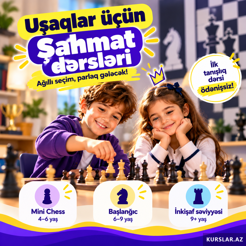 Uşaqlar üçün şahmat dərsləri Uşaqlar üçün şahmat dərsləri