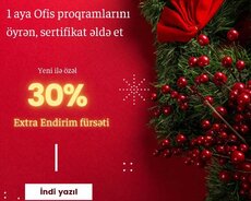 1 aya ofis proqramlarını öyrən, sertifikat əldə et