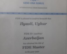 Şahmat üzrə Fide ustası, Avropa çempionu tərəfindən dərslər