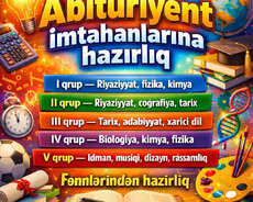 Abiturient imtahanlarına hazırlıq 1-2-3-4-5 ci qruplar üzrə