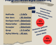 magistiraturaya hazırlıq