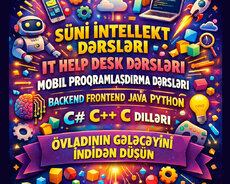 Mobil programlasdirma Süni intellekt Backend Frontend dərsi