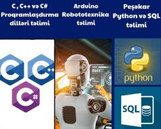 C, c və C# proqramlaşdırma, Arduino Robototexnika, Python