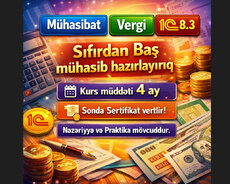 1C Mühasibat Kursları baş mühasib hazırlığı