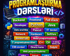 C C++ C# , Python, Java Developer Backens frontens dərsləri