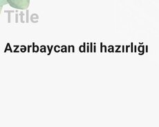 Azərbaycan dili online hazırlıq