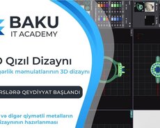 3D Qizil Dizayni