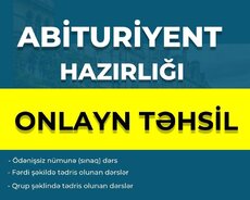 Bütün abituriyentlər onlayn dərslər