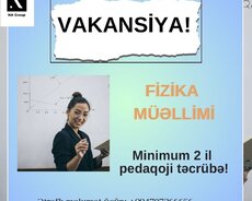 Fizika müəllimliyi üzrə vakansiya