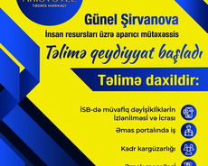 Hr və İnsan resursları təliminə qeydiyyat başladı