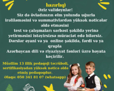 İbtidai siniflər (2-4 cü siniflər üzrə) online hazırlıq