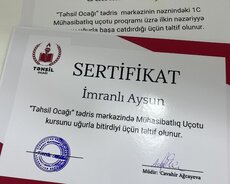 0-dan 1c mühasibatlıq proqramını öyrədilir