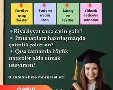 Riyaziyyat hazırlığı (münasib qiymət)