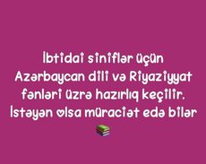 Azərbaycan dili və Riyaziyyat fənləri üzrə hazırlıq