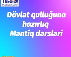 Dövlət qulluğuna hazırlıq, məntiq dərsləri