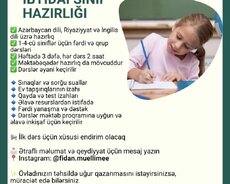 İbtidai siniflər (1-4) üçün fərdi və qrup hazırlığı