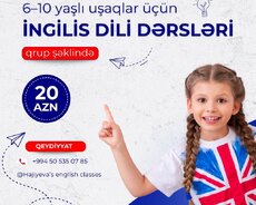 uşaqlar üçün ingilis dili kursu