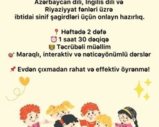 İbtidai sinif hazırlığı onlayn
