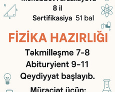 Fizika online və əyani hazırlıq