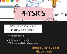 Əyani və online fizika dərsləri