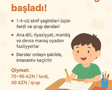 İbtidai ilə yanaşı kursumuzda digər sahələrdə keçirilir