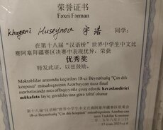 Uşaqlar və boyüklər üçün Çin dili dərsi (online və offline)