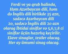 Onlayn hazırlıq Az dili və Ingilis dili