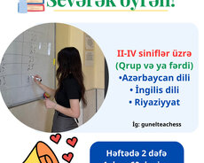 Onlayn İbtidai sinif hazırlığı Övladlarınız sevərək öyrənsin