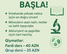 Biologiya onlayn hazirliq