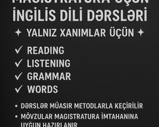 İngilis dili magistiratura Üçün