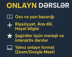 Peşəkar İbtidai sinif müəllimindən fərdi və qrup dərsləri