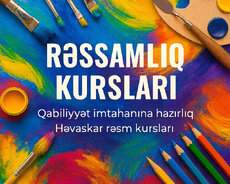 Rəsm kursu Qabiliyyət imtahanı və həvəskar səviyyədə
