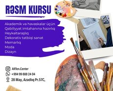 Rəsm kursu | Akademik və həvəskar səviyyədə tədris