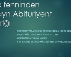 Tarix fənni dən onlayn abituriyent hazıllığı