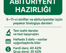 Abituriyentler üçün onlayn Biologiya hazırlığı