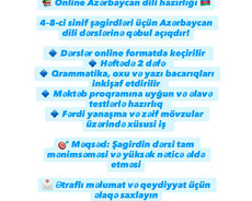 4-8 ci siniflər üçün Azərbaycan dili hazırlıq