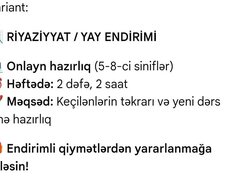Riyaziyyat hazırlığı