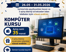 Endirimli kompüter kursu kampaniyası