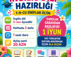 1-9 sinifləre İngilis dili hazırlığı